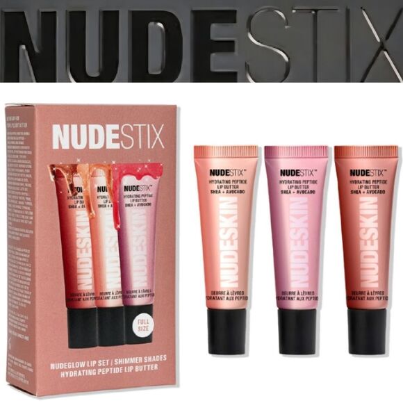 NUDESTIX Nudeglow Lip Set Hydrating Peptide Lip Butter - Picture 1 of 9